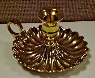 Chamberstick 3h X 5 Inches In Diameter Lac