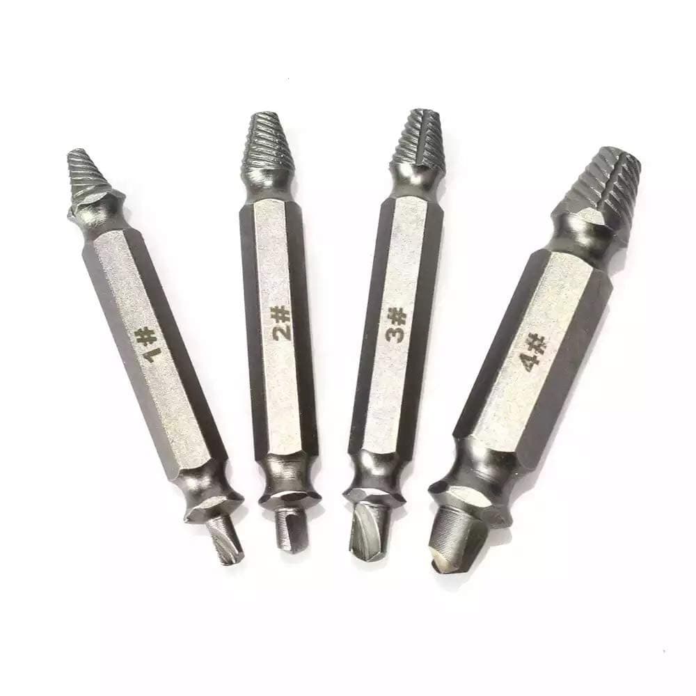 4pcs/set SpeedOut Damaged Screw Extractor & Bolt Extractor Set
