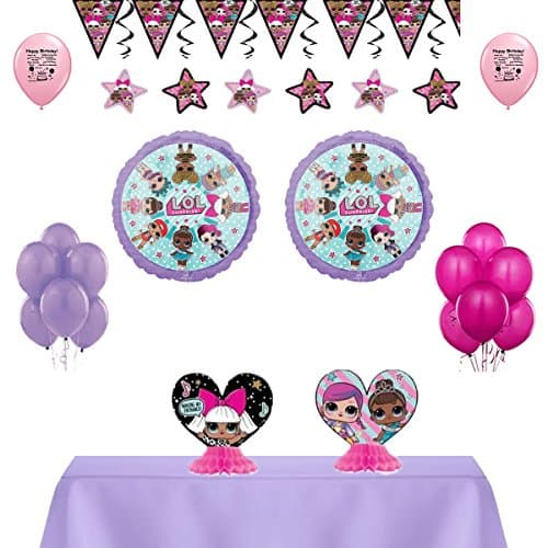 Party Supplies LOL Birthday Party Swirls and Table Centerpiece Decoration Kit