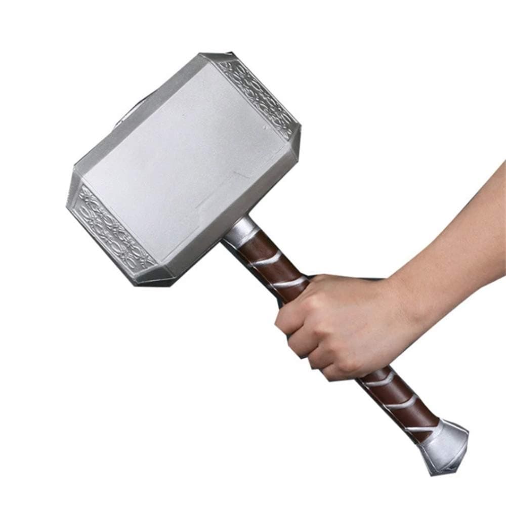 damdos Halloween Prop Cosplay Weapon 44cm PU Foam Hammer for 1:1 Thoundere Hammer Fancy Dress Weapon Birthdays Gifts