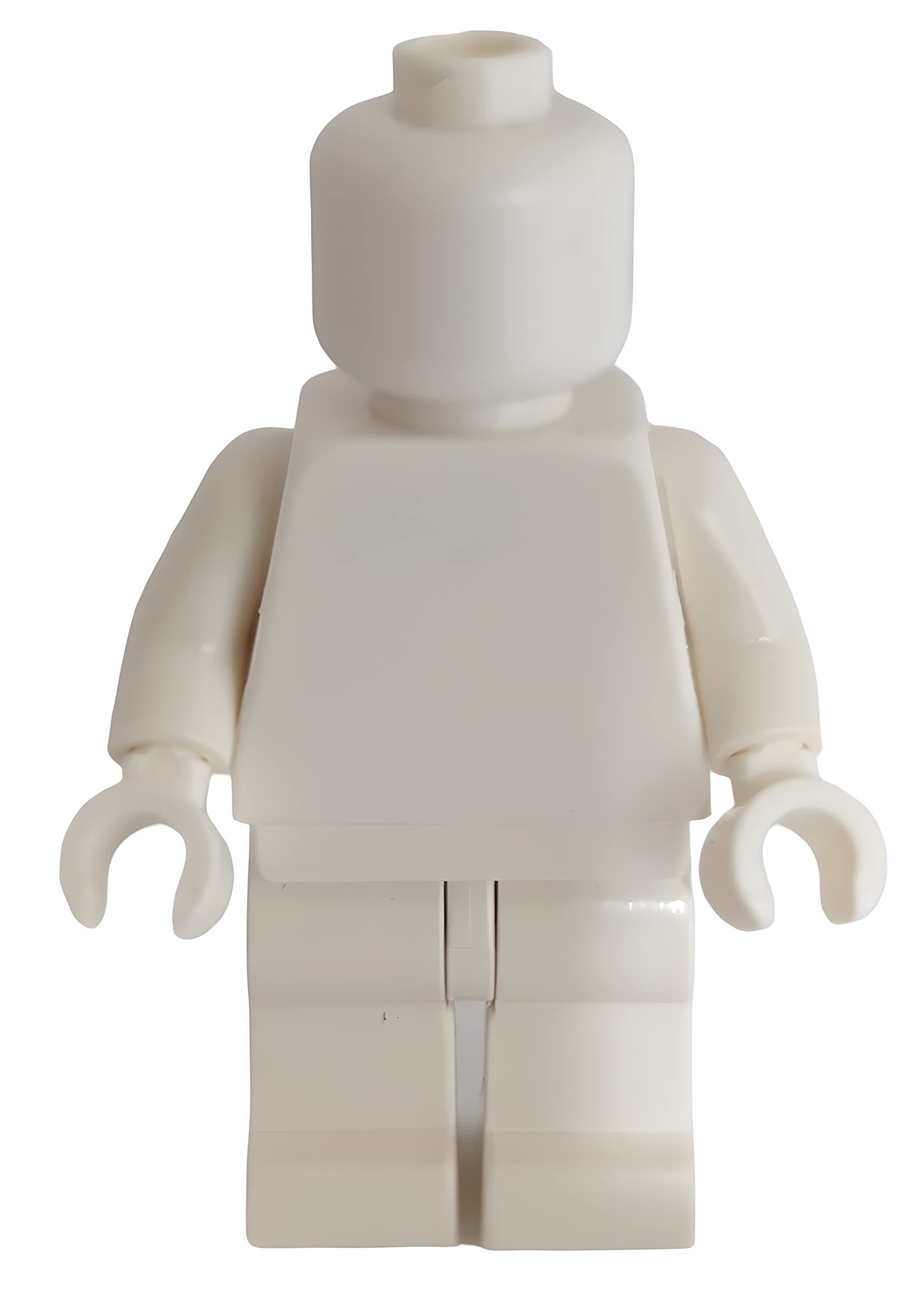 Minifigure Plain All White Monochrome Head Body Torso Arms Hands Legs