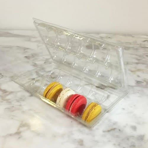 Macaron Plastic Box Clamshell Packaging Blister Box for 12 Macarons($1.7 Each) - Pack of 20 Boxes