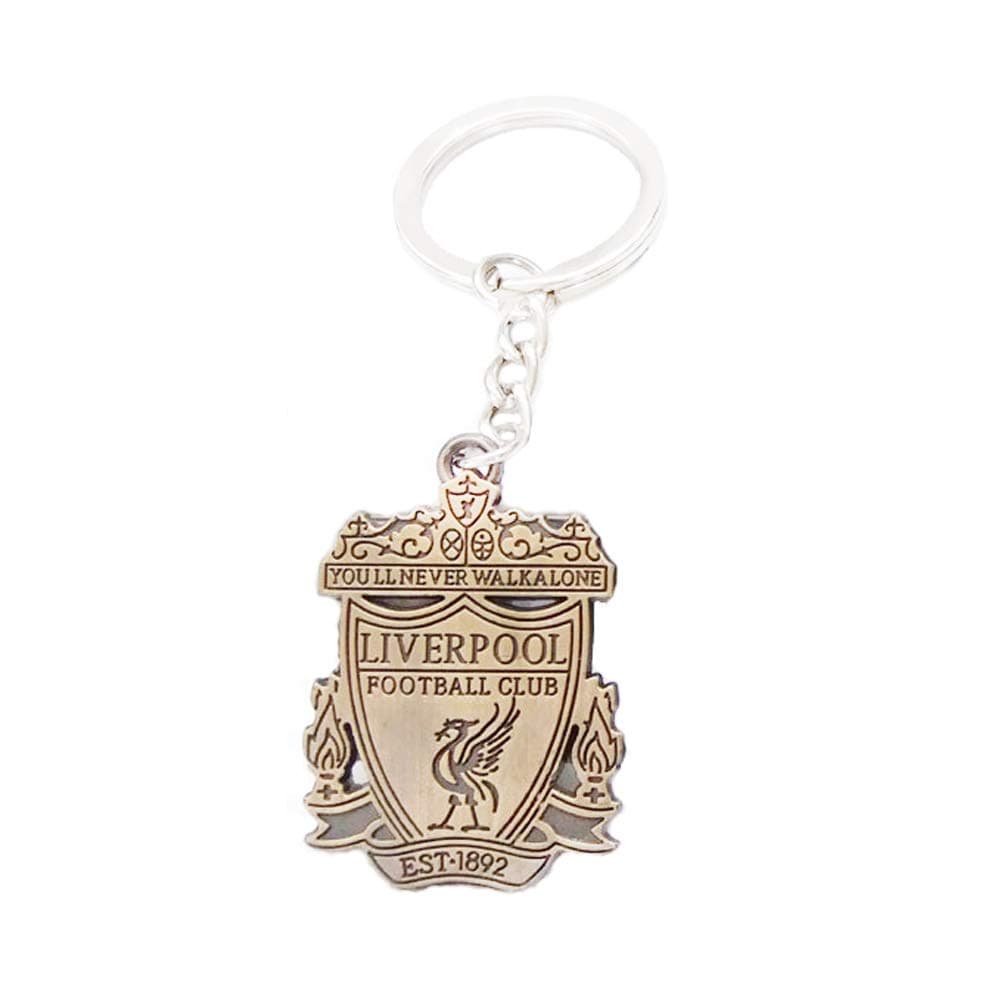 Liverpool Keychain Soccer Team Football Club Logo Metal Pendant keyring Keychain team crest (Liverpool, 8.5CMX3CM)