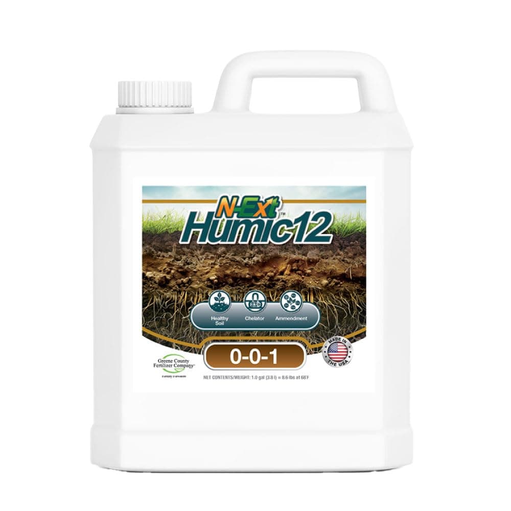 12% Humic Acid for Lawns Bio-Stimulant Liquid Fertilizer - 1 Gallon Covers 14,222 Square Feet - Increased Root Growth, Nutrient Uptake and Soil Structure