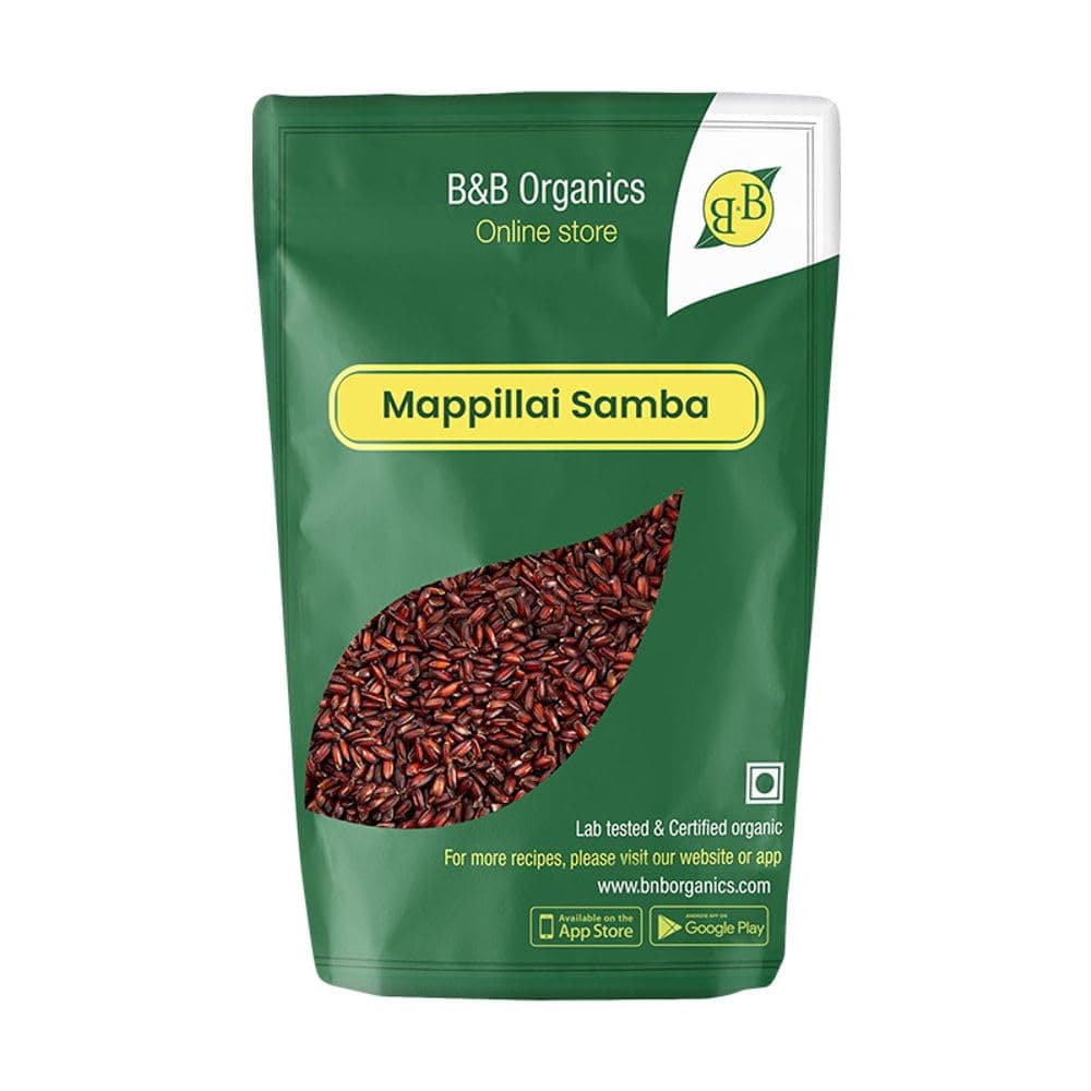 B&B Organics Handpounded Mappilai samba rice (1 kg)/ Traditional Rice variety/