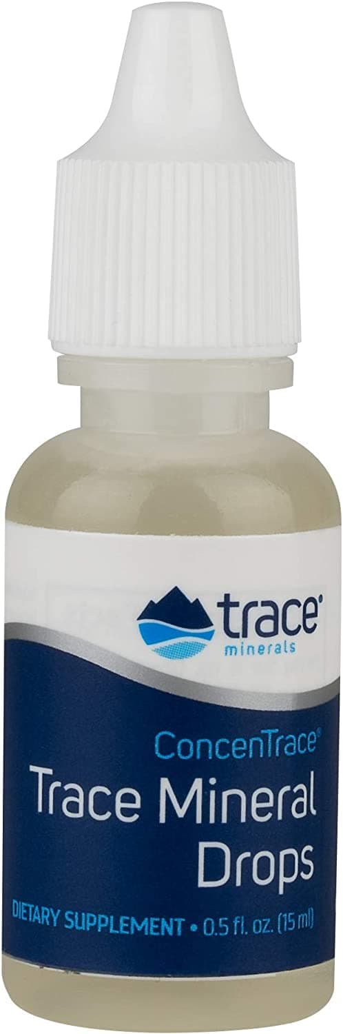 Trace Minerals ConcenTrace Mineral Drops | 15ml Travel Size | Supports Energy, Digestion, Bone Health & Hydration, 70+ Ionic Trace Minerals w/Magnesium, Chloride & Potassium