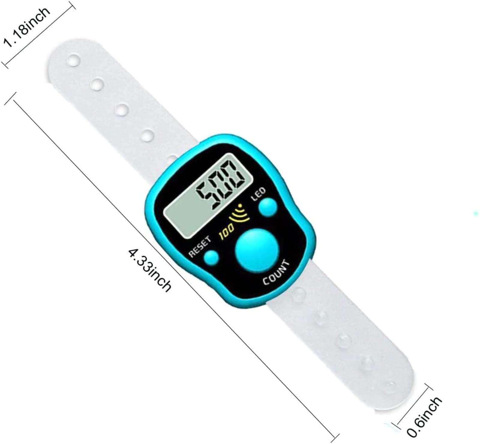 PHONEX Tally Counter Clicker : Digital Finger Counter Tasbeeh Handheld, Pitch Counters for Accurate Tracking in Coaching, Knitting, Fishing, Golf, and Rowing. Beeps at Every 100 Counting