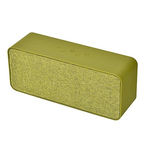 NUOXI V6 Cloth V4.1 Bluetooth Speakers Portable Wireless Outdoor Subwoofer with Surrond Stero Bass Super Loud Sound for Home,TV,Car,DJ,Iphone,Android,PC with Radio,Mircophone,TF Cards,AUX (Green)