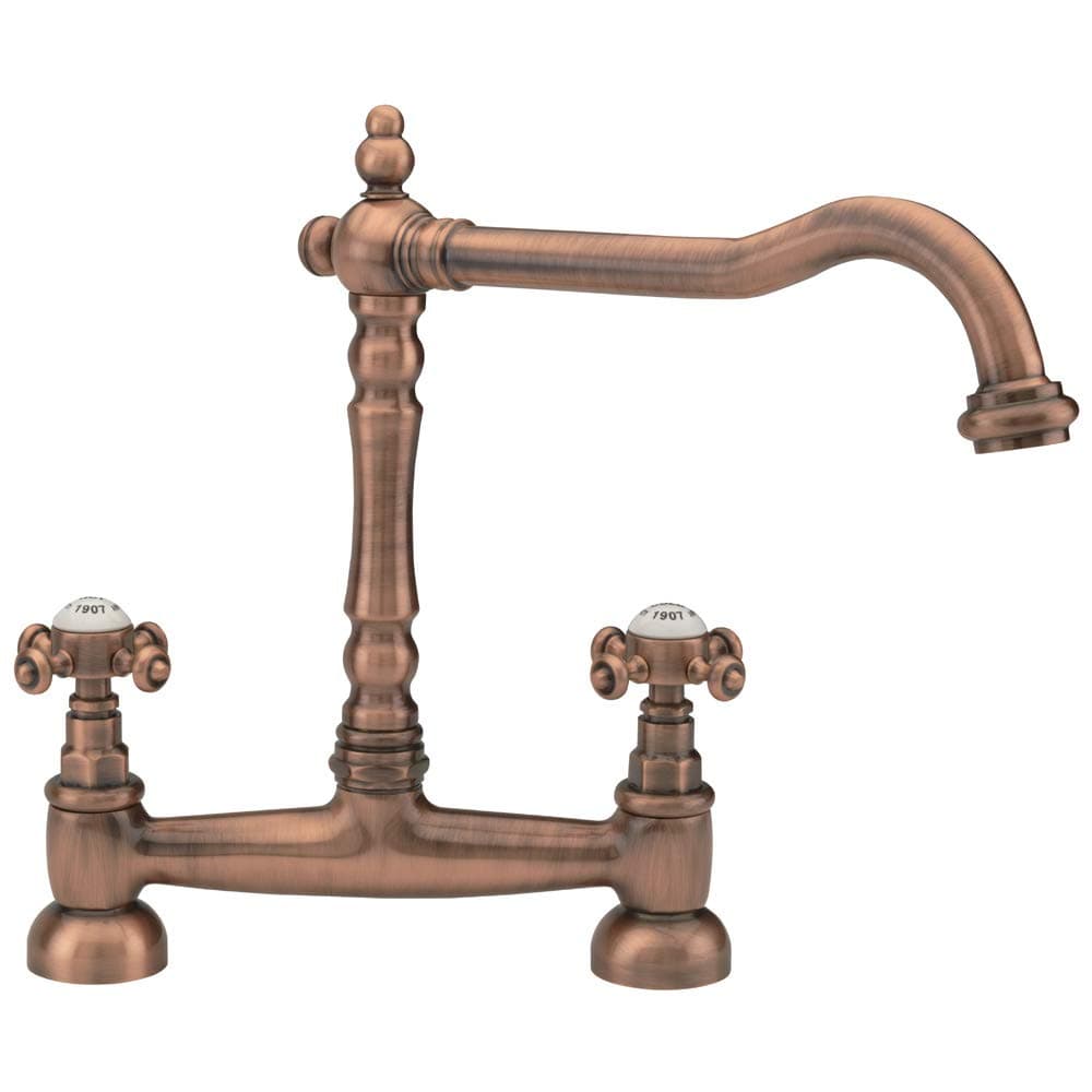 French Classic Bridge Sink Mixer, Copper 185