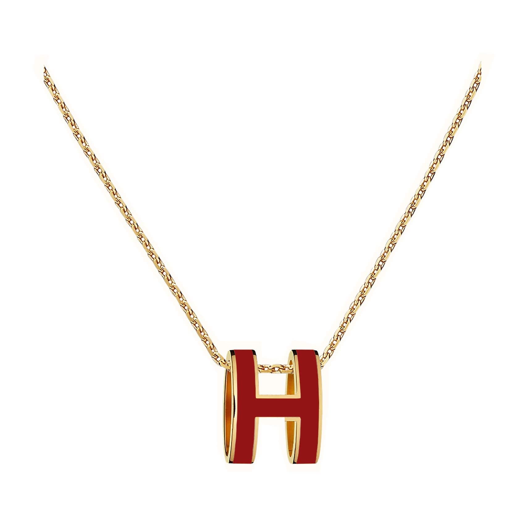 Classic Letter Design 18K Gold Plated Womens Necklace Colorful Color Optional Women's Pendant