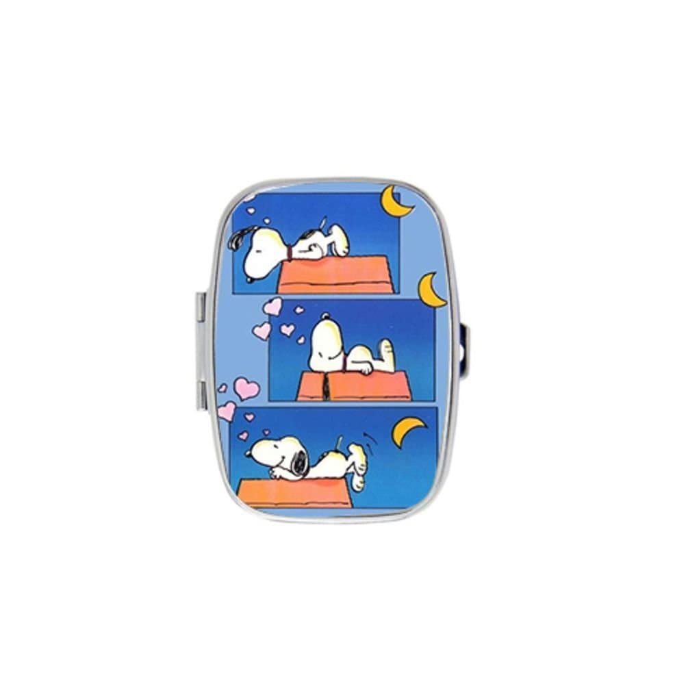 Snoopy Unique Custom Design Pill Box Medicine Tablet Organizer Dispenser Case