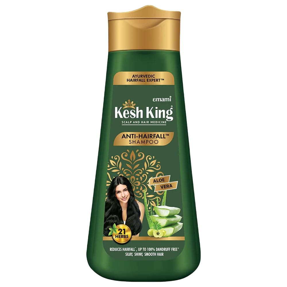 KESH KING Anti Hairfall Shampoo | with 21 Ayurvedic Herbs & Aloe Vera | Provides Healthy Nourished Scalp | for Shiny & Smooth Hair | 6.76 Fl Oz/200ml