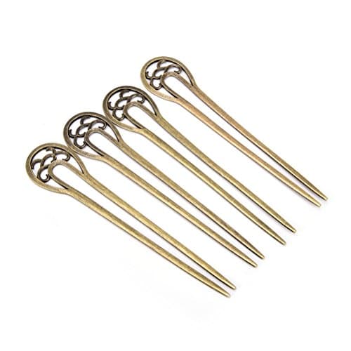 4 Pcs U-fat Plug Hair Fork Hair Clips Stick Pin Hair Accessories for Girls Womens by Team-Management