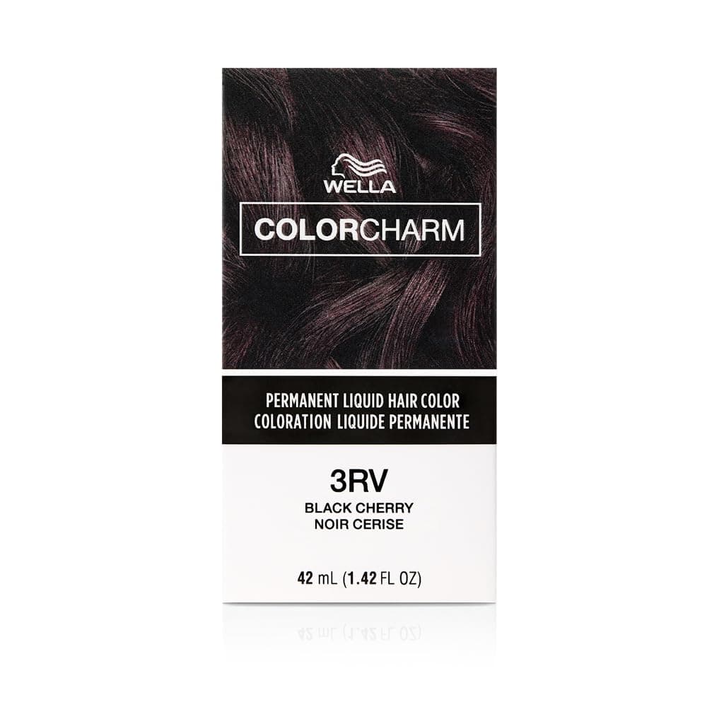 COLORCHARM Permanent Liquid Hair Color for Gray Coverage| 3RV Black Cherry | 1.4 Fl Oz