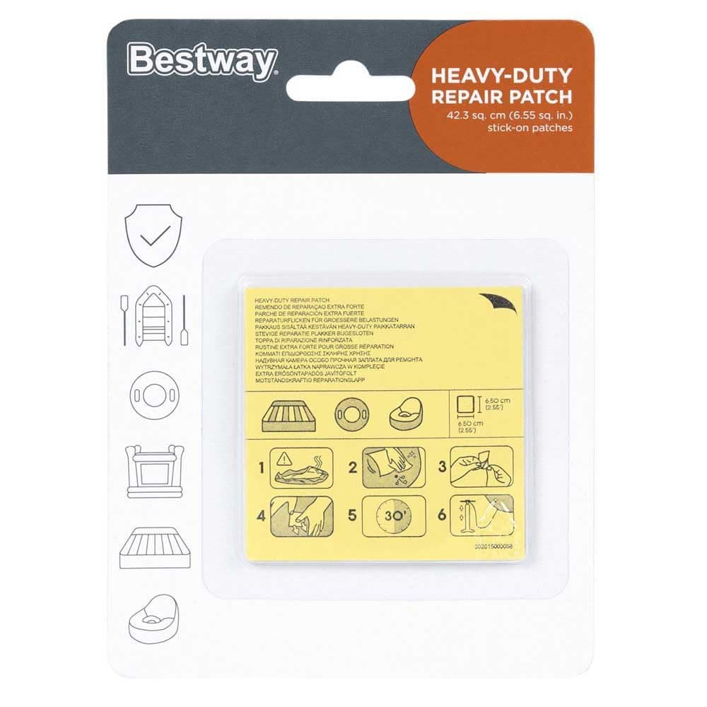 Bestway Heavy Duty Repair Patch, Swimming Pool Patch Repair Kit, Pool Puncture Repair Patch, 10 Patches, Multicolor,62068