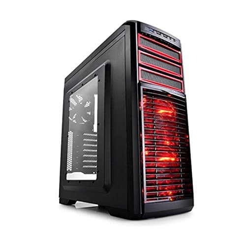 DEEPCOOL ATX Case, KENDOMEN RD Mid Tower Case, 5 Pre-installed Fans, Side Window Panel