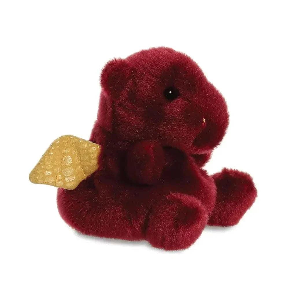 33535, Palm Pals Aidan Dragon, 5In, Soft Toy, Maroon