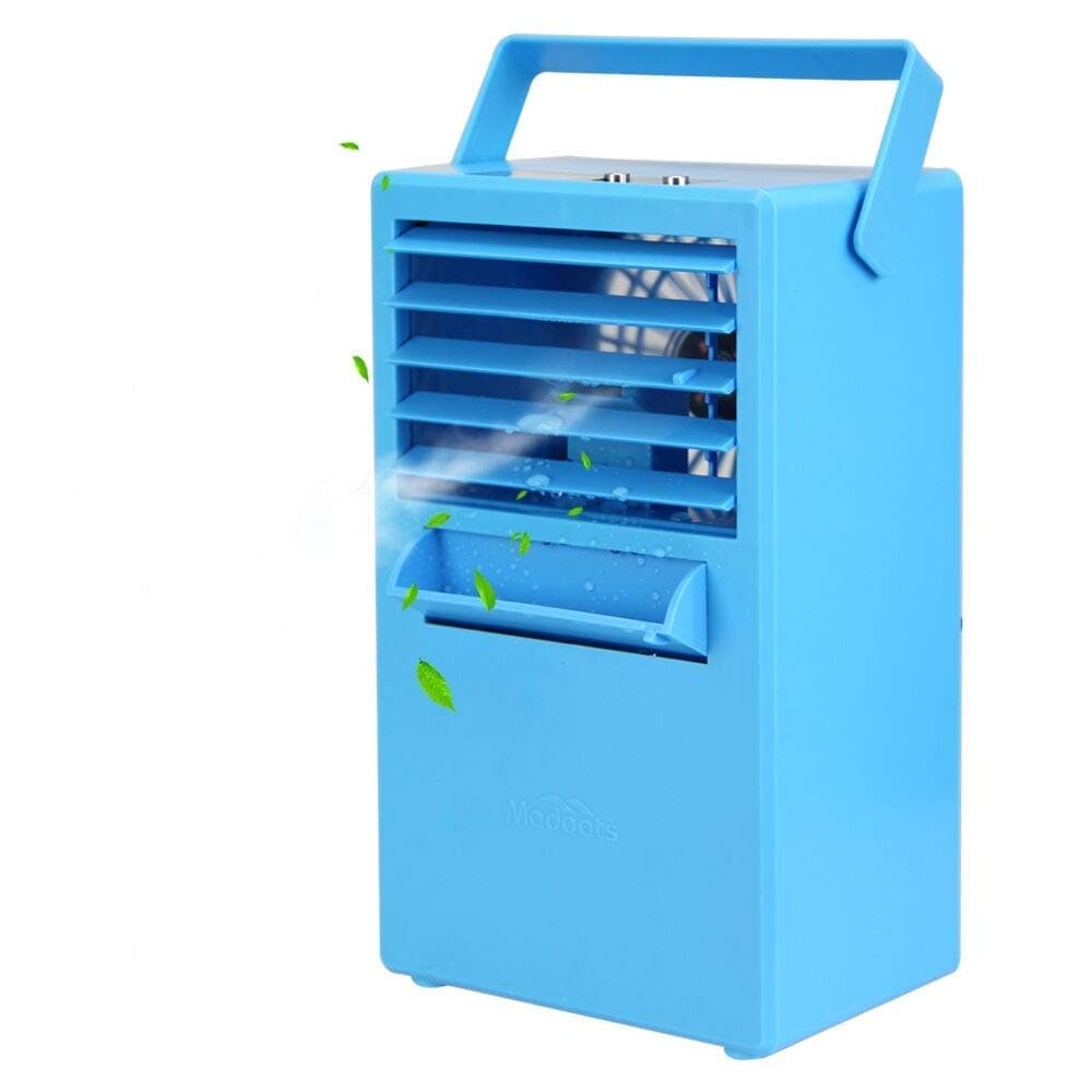 9.5-inch Personal Space Cooler Mini Portable Air Conditioner Fan, Small Desktop Fan Personal Table Fan Compact Evaporative Air Circulator Misting Humidifier (01)