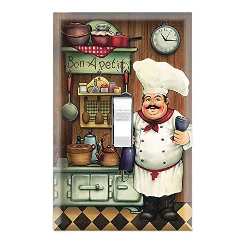 Graphics Wallplates - Bon Appetit Chef in the Kitchen- Single Toggle Wall Plate Cover