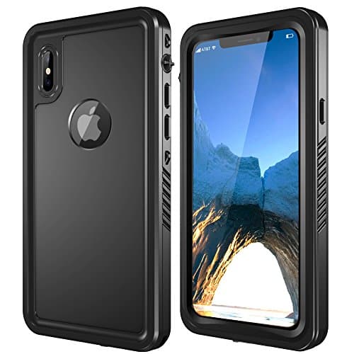 iPhone Xs/iPhone X Waterproof Case, NINECRE iPhone X/Xs Case with Built-in Screen Protector IP68 Water Proof Underwater Full Sealed Cover Shockproof Dustproof Heavy Duty Protective Rugged Armor(Black)