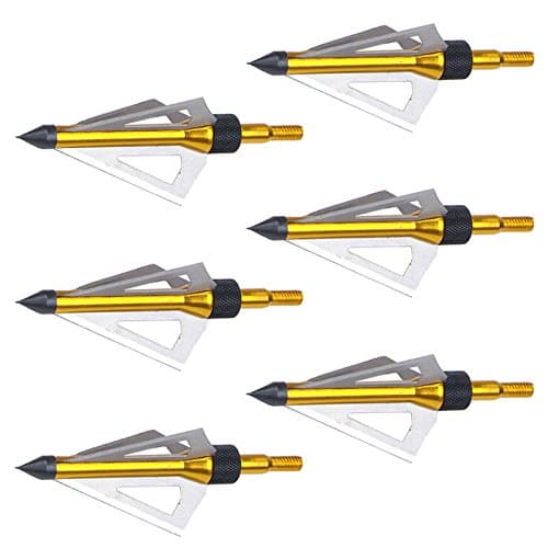 Sinuote 6Pcs Hunting Arrow Broadhead 3 Blade Fits Crossbow/LongBow