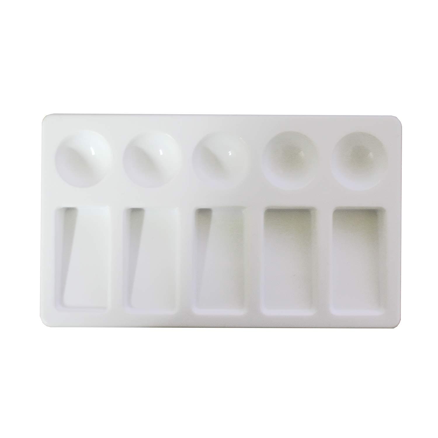 Classic White Plastic Slant Well Palette for Watercolor Painting
