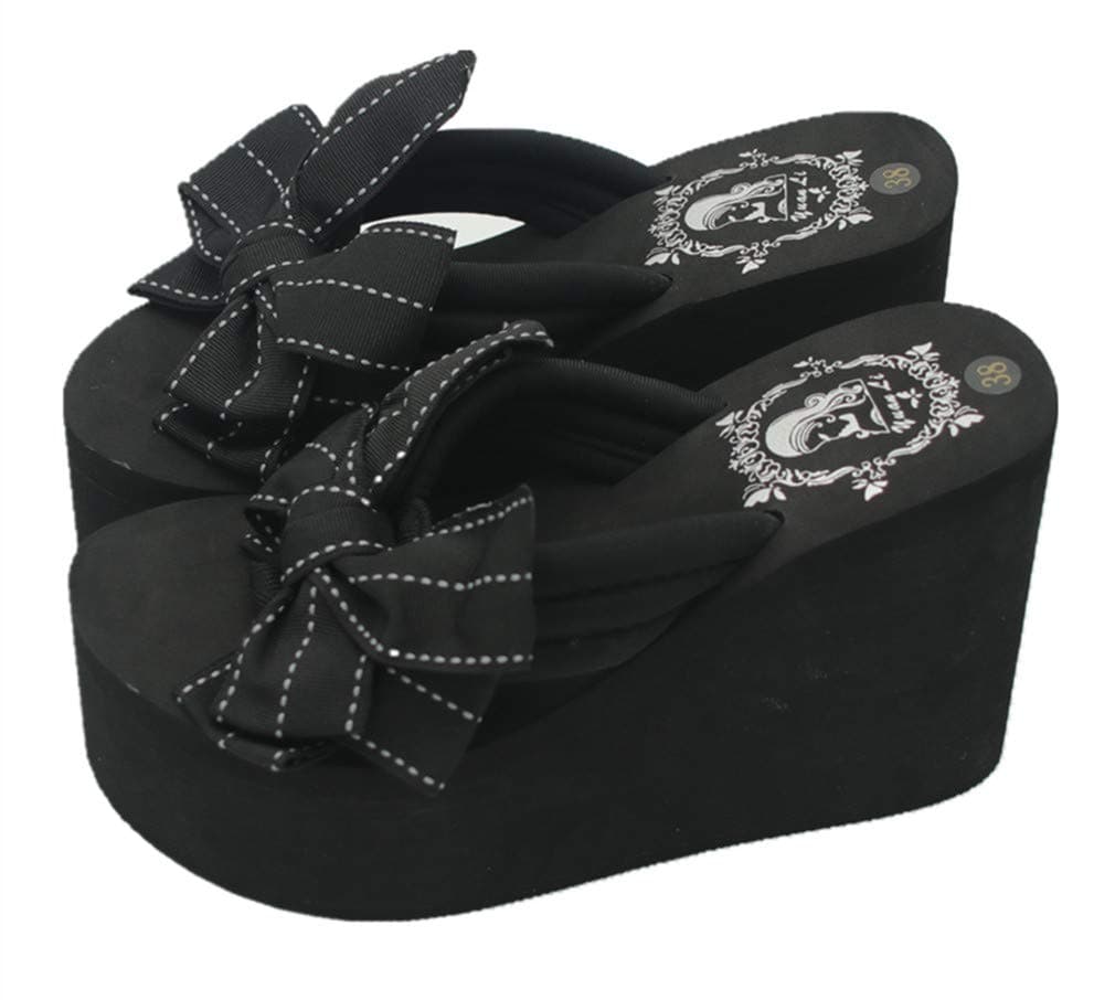 MamiloveWomens Chunky High Platform Wedge Flip-Flops Sandals