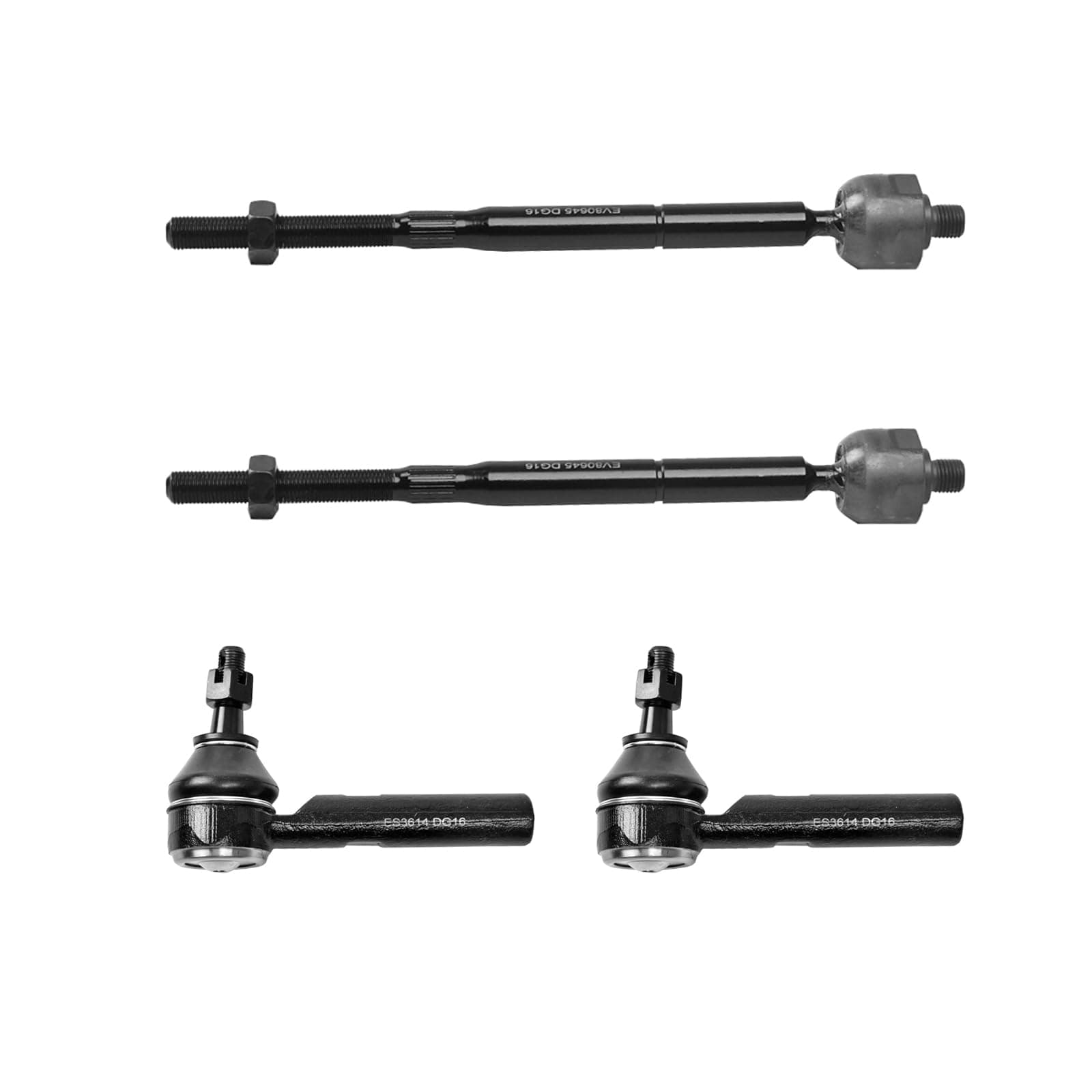 Motorman 4 pcs (2) EV80645+(2) ES3614(ES800408) Front Tie Rod End Set for 2005-2007 Chrysler Town & Country,2007-2012 Dodge Caliber,2005-2007 Dodge Caravan Grand Caravan