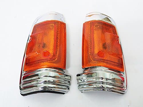 CHROME CORNER TURN SIGNAL LIGHTS INDICATOR PAIR FITS DATSUN NISSAN SD23 D23 720 PICKUP UTE