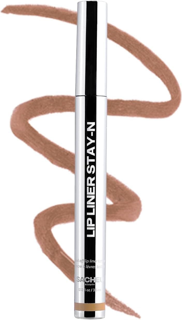 Sacheu Lip Liner STAY-N Peel Off Lip Stain - Long Lasting Waterproof Lip Tint with Hyaluronic Acid & Vitamin E – Transfer Proof Matte Finish, Vegan & Cruelty-Free (MUAH-VE)