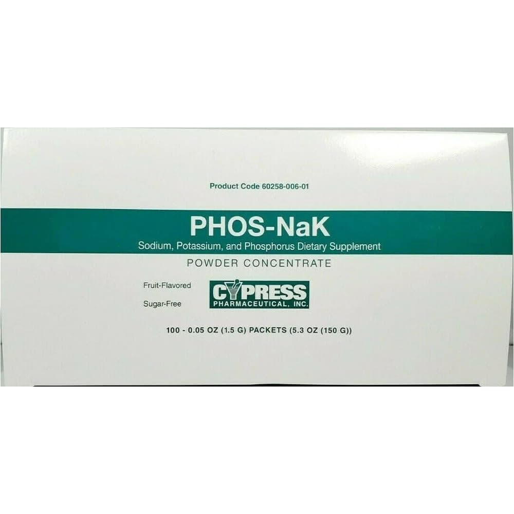 MCK27102700 - Cypress Pharmaceutical Phos-NaK Dietary Supplement Sodium/Potassium/Phosphorus 160 mg - 280 mg - 250 mg Unit Dose, Oral Powder Concentrate Packet Fruit Flavor