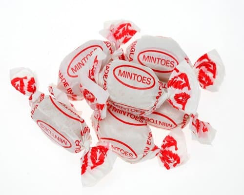 Sugar Free Mintoes Buttery Mint Sweets 100 Gram Bag (1/10th Kilo)