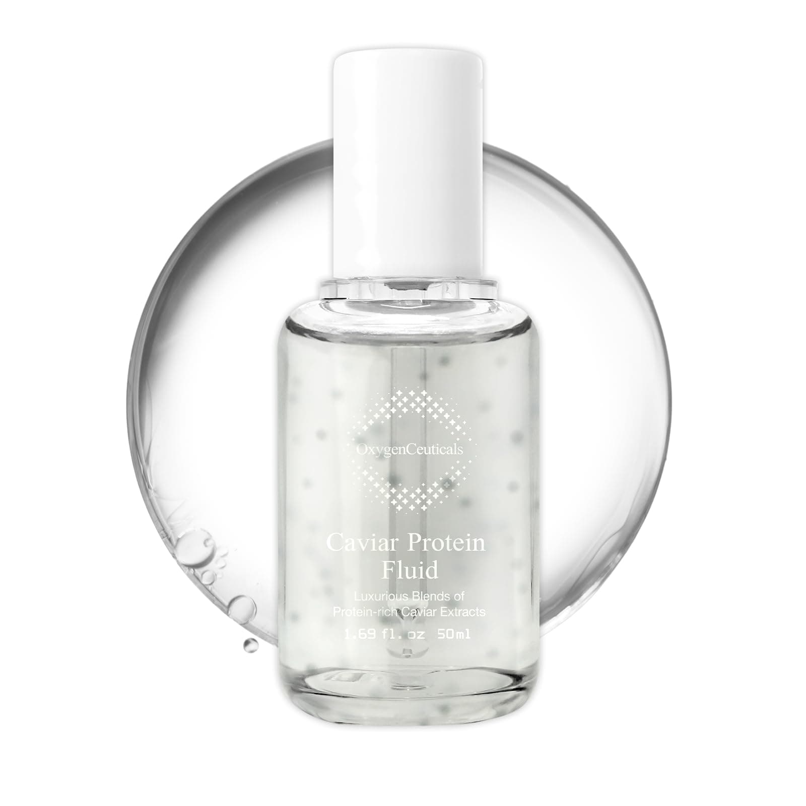 OxygenCeuticals Caviar Protein Fluid â Total Anti-Aging Ampoule with 5% Caviar Complex, Niacinamide & Adenosine, Peptide-Enriched Brightening & Firming Serum for Youthful Radiance. 1.69 fl.oz (50ml)