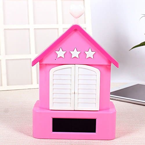 House Creative Alarm Clock Heart-Shaped Stick Hit Target Table Bird Cuckoo Clock Gift Children Students Electronic Wall Clock, First Generation of Pink (Not with Guns)