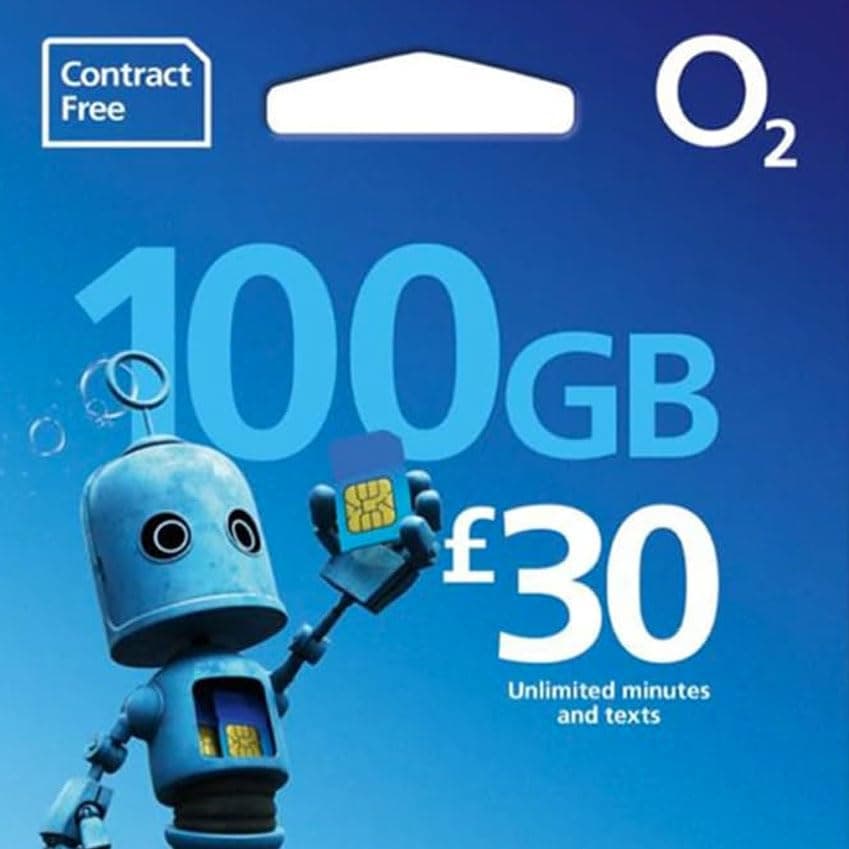 New O2 125GB Data Sim includes £30 top up, 125Gig Data, Unlimited Calls & Unlimited Texts +250 international minutes to 42 countries…