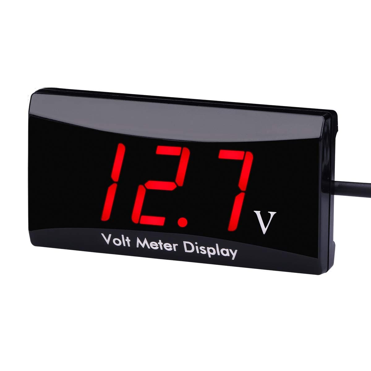 DC 12V Car Digital Voltmeter - AIMILAR LED Display Voltage Volt Meter Gauge for Car Motorcycle (Red)