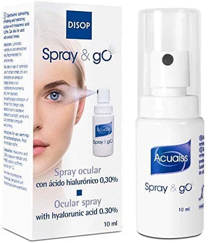 Acuaiss Spray for Dry Eyes with 0.30% Hyaluronic Acid, Refreshing and Moisturizing Ocular (0.34fl. oz)