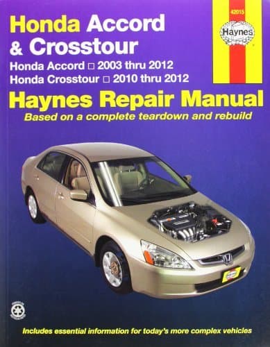 Honda Accord 03-12 Crosstour 10-12: Honda Accord 2003 thru 2012 Crosstour 2010 thru 2012 (Haynes Automotive Repair Manuals) Paperback October 1, 2013