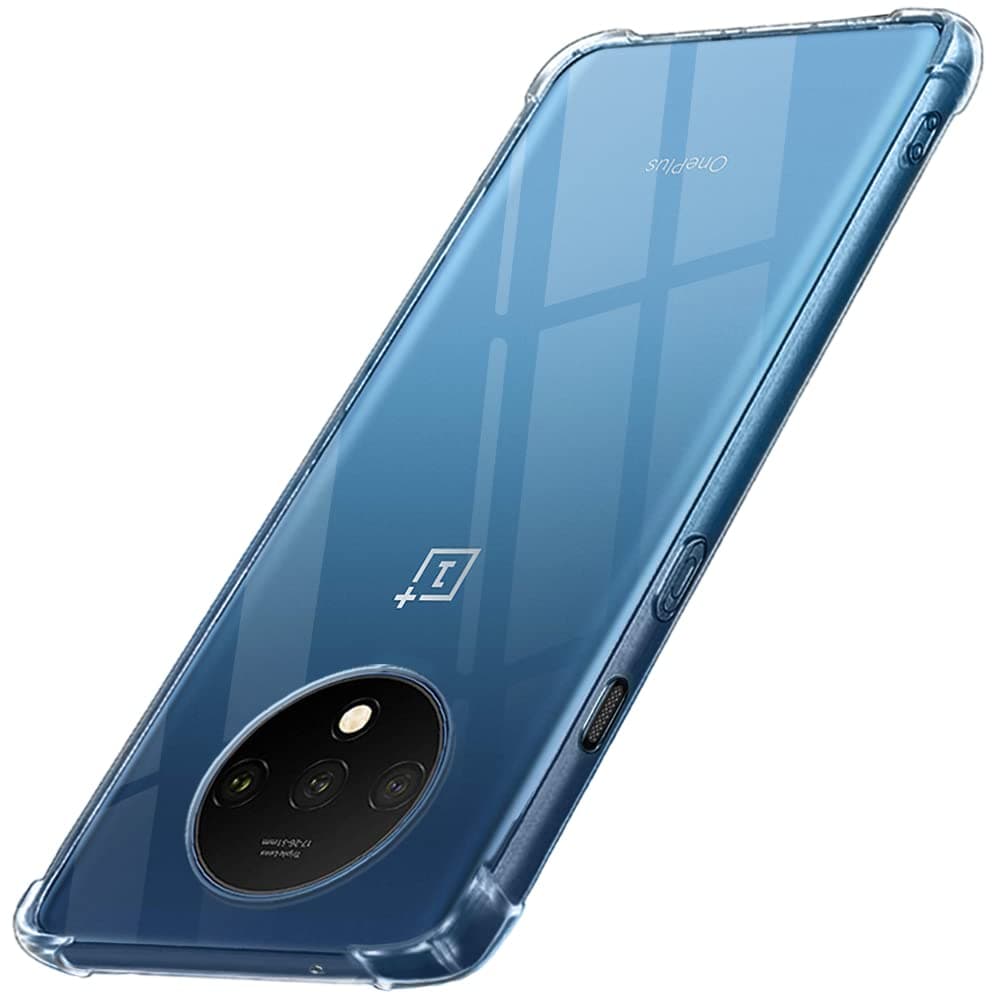 TheGiftKart Polycarbonate, Thermoplastic Polyurethane Shockproof Crystal Clear Back Cover Case for OnePlus 7T|360 Degree Protection|Protective Design|Transparent Back Cover Case for OnePlus 7T