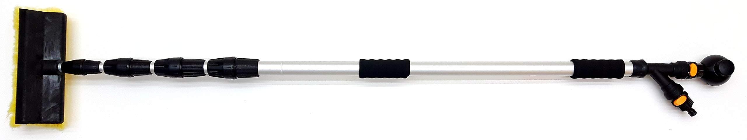 Wfpd16, 16ft Water Fed Window Cleaning Pole Brush With Soap Dispenser Telescopic Extendable Kit