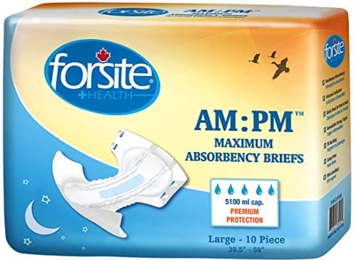 Age Comfort - Forsite Health AM PM Maximum Adult Briefs - Large - 39.5 in to 59 in Waist