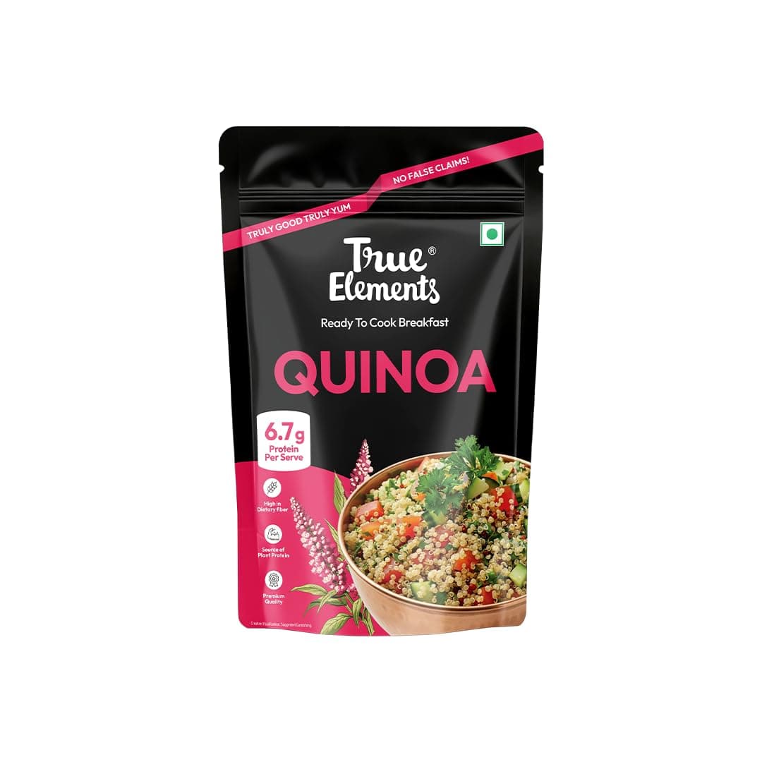 True Elements Wholegrain Premium Quinoa 1kg - Gluten Free Quinoa Seeds | 6.7g Protein per serve | 25 Servings | High Fibre Supergrain | Ideal for Salads, Bowls & Healthy Recipes