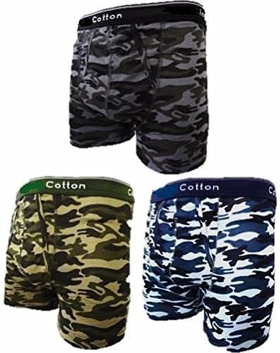 Mens Camouflage Boxer Shorts 3 Pair Pack (X Large)