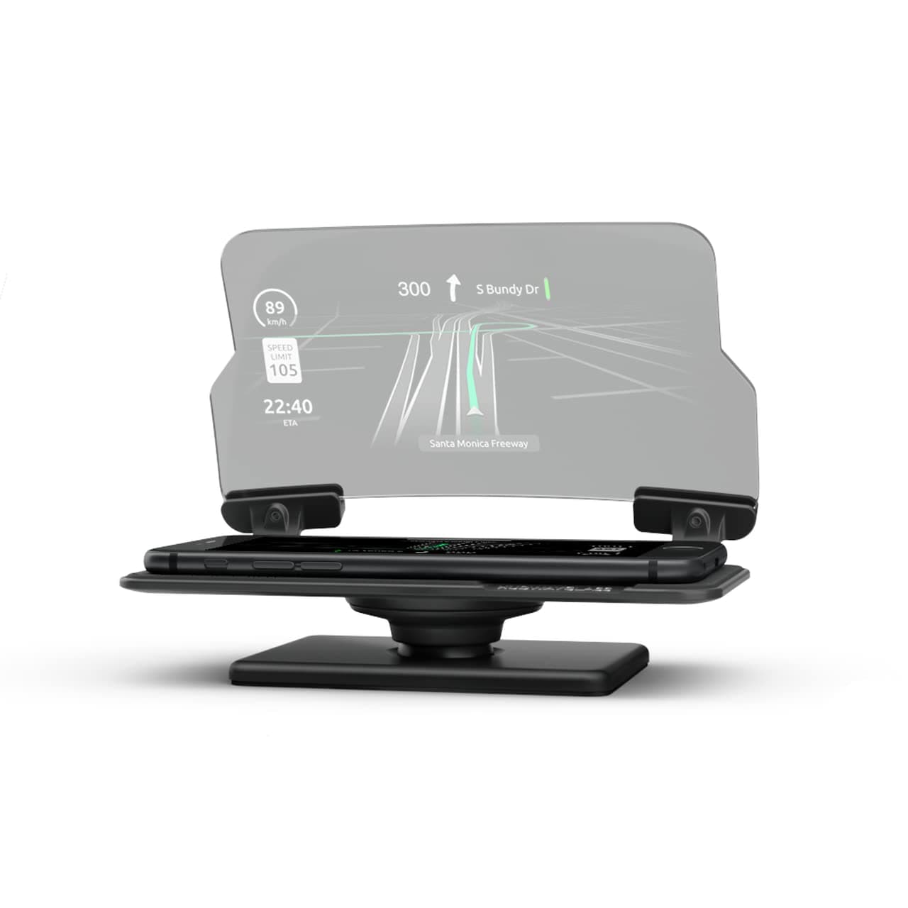 Hudway : Look Forward and Stay Connected with Maps, Calls, Texts & Music Projected Through Your Windshield