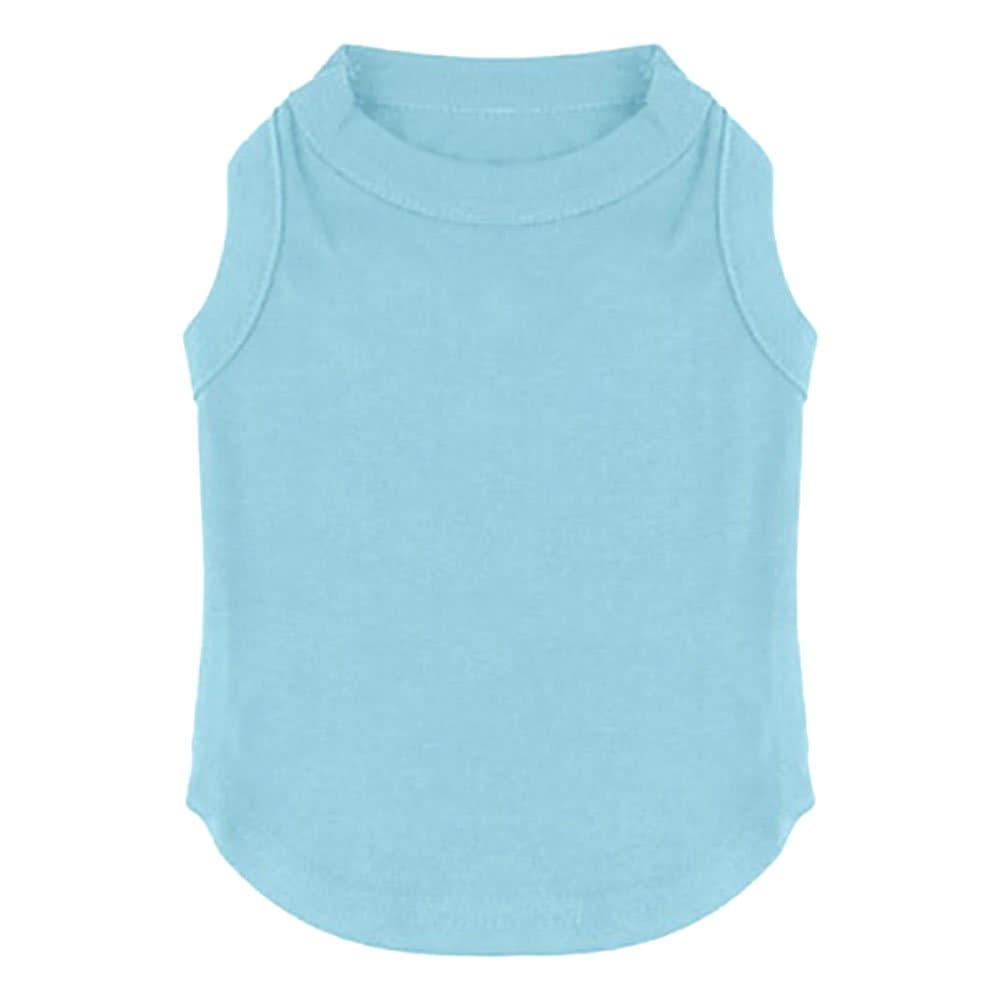Kasit Pet Dog Puppy Solid Color Sleeveless T-shirt for Small Dogs XS-3XL (XXL, Blue)