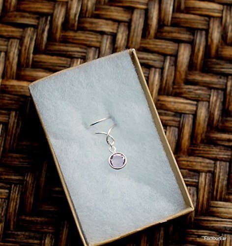 91)Simple Ear Cuff with Swarovski Crystal Birthstones