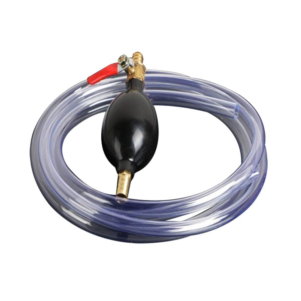 JKoYu Car Accessories and Tools Auto Motorcycle Manual Siphon Liquid Water Transfer Oil Fuel Petrol Pump Hose - Black