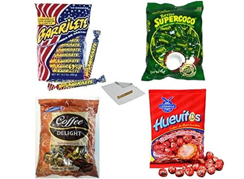 New Candy Chocolate Assortment Pack: Barrilete Fruit Chewy Candy,Turron Supercoco,Colombina Coffee Delight, La Universal Huevitos Marraschino Flavored Chocolate Candy Pack