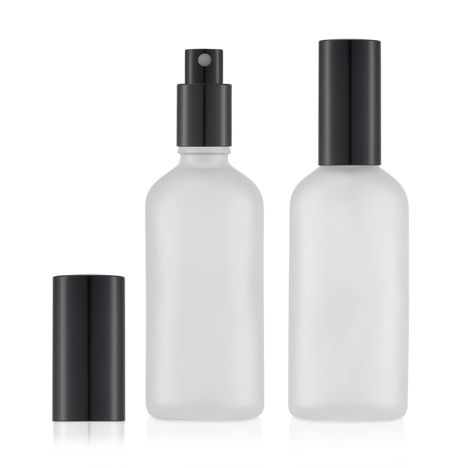 Tekson 3.4oz Frosted Glass Spray Bottle, Empty Mist Cologne Sprayer, Travel Perfume Bottles Mini for Atomizer, Essential Oils