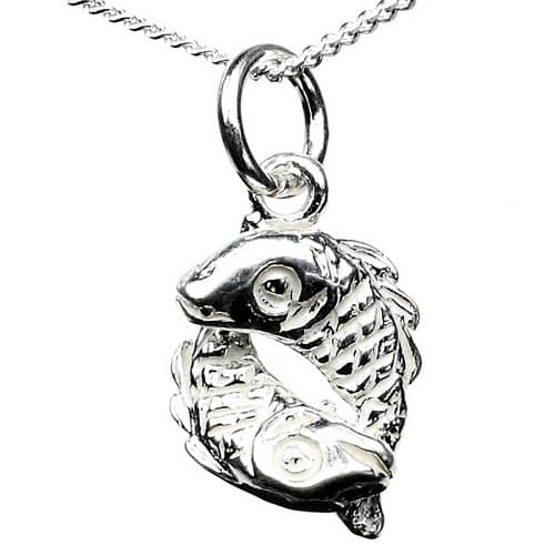 LAST ONE ON SALE Pisces Zodiac Sterling Silver Sterling Silver Charm Necklace - Ladies Womens Birthday Anniversary Present Jewellery Gift